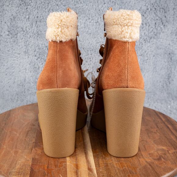 Jessica Simpson Women's Maelyn Lace-up Platform Wedge Ankle Boots Bootie 8 M - Picture 4 of 7